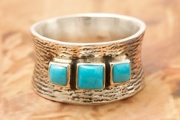 Genuine Sleeping Turquoise Sterling Silver Native American Ring